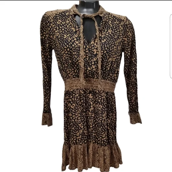 Zara Dresses Zara Animal Print Dress Leopard Cheetah Print